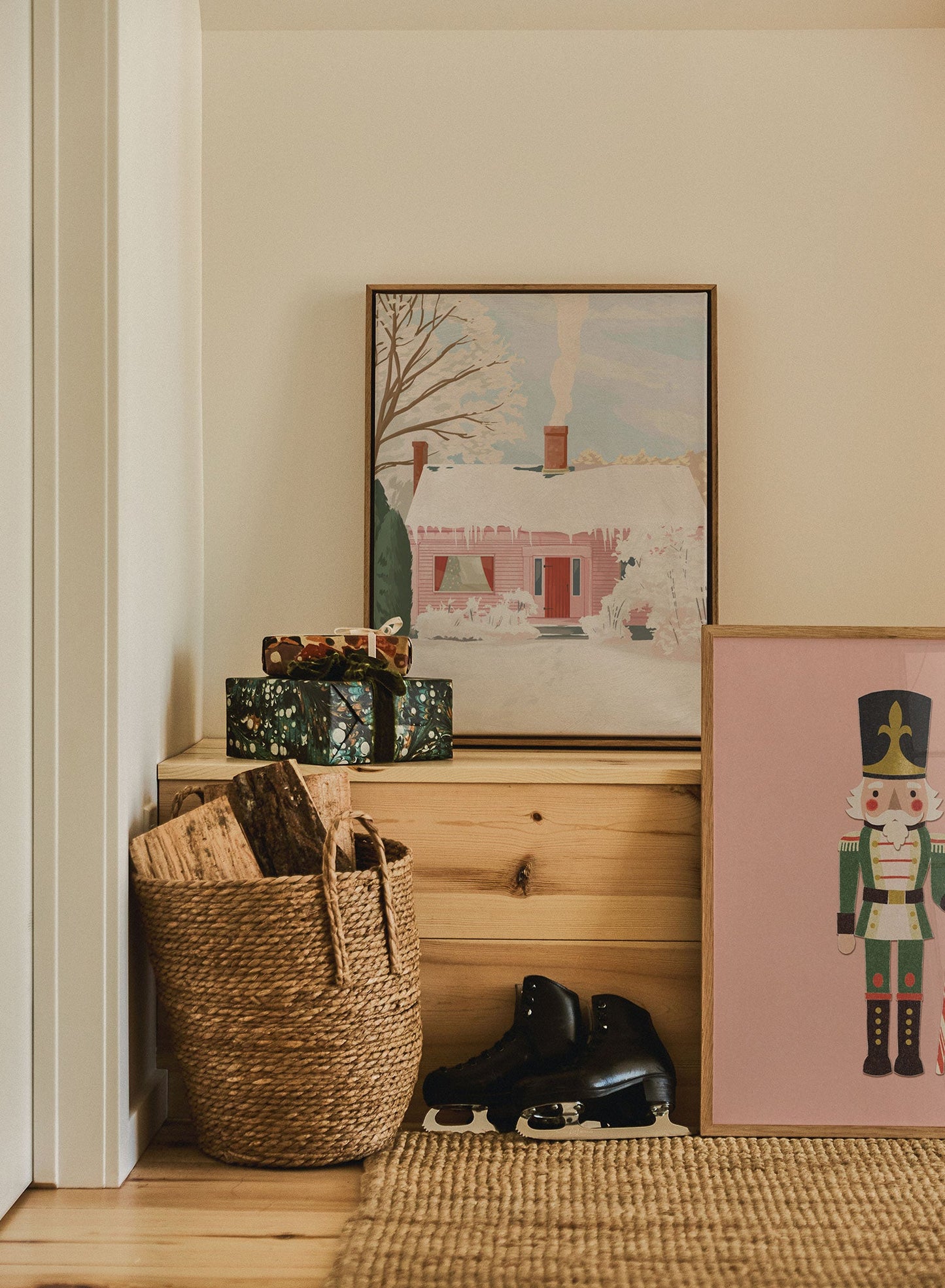 Cozy Pink Cottage, Poster